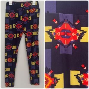 Lularoe OS Leggings, Aztec Print